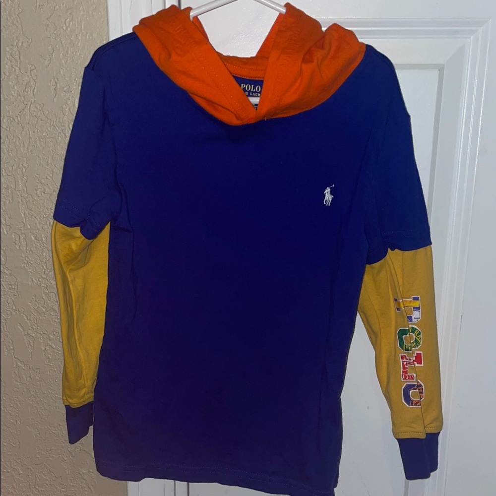 Polo by Ralph Lauren Kids Blue, Orange, and Yellow Hoodie Set